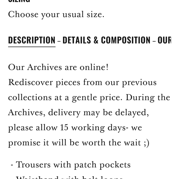 Sezane Eddy Red Ecru Trouser Pants - Picture 5 of 5